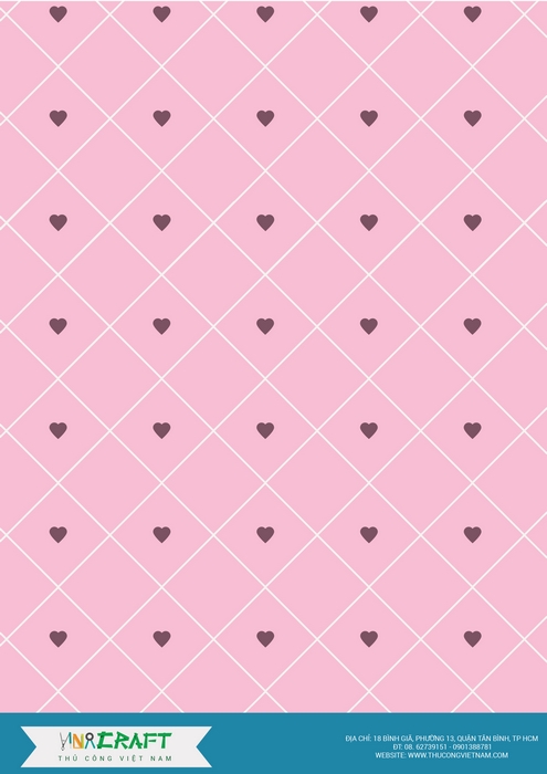Giấy scrapbook tim mẫu 5